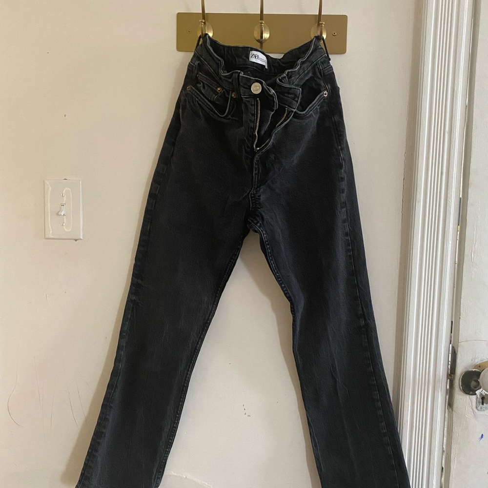 Zara High Waist Straight Jeans